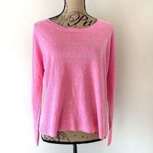 MADEWELL linen sweater slouchy shoulders coral boho oversized Size M